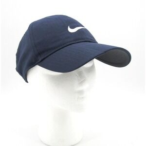 Nike Swoosh Strapback Hat Blue One Size Embroidered Legacy91 Dri-Fit